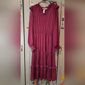 Nurture Westbound Plum Long Sleeve Dress